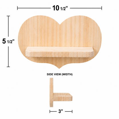 DIY Wooden Heart Shelve