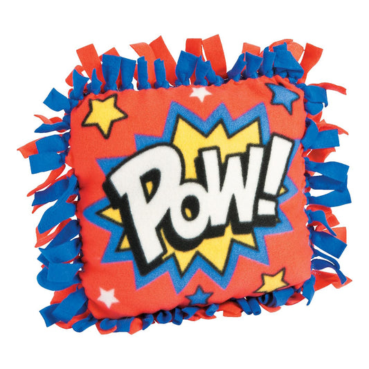 DIY Superhero Face Fleece Tied Pillows (6 Pack)