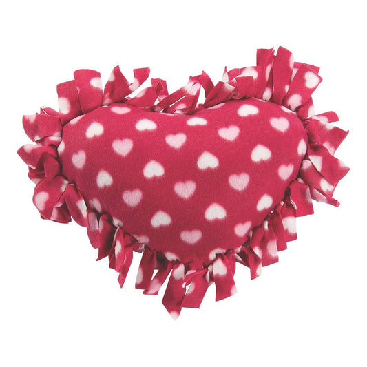 Fleece Valentine Heart Tied Pillow Craft Kit (6 Pack) - EconoCrafts