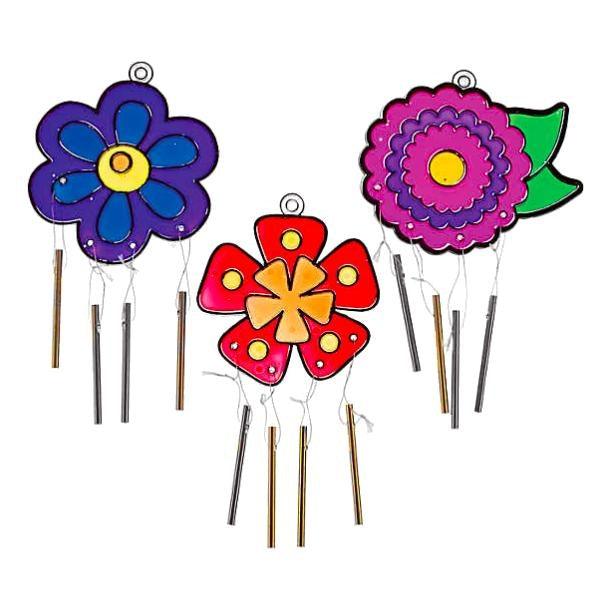 Flower Suncatcher Wind Chimes (12 Pack) - EconoCrafts