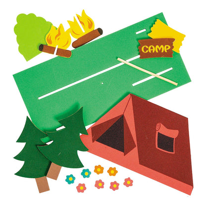 DIY 3D Foam Camp Scenes Craft Kit (12 Pack)