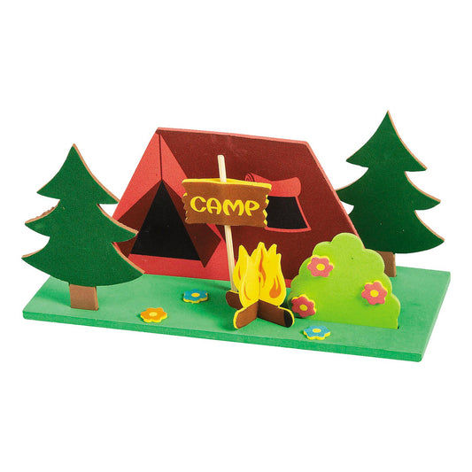 DIY 3D Foam Camp Scenes Craft Kit (12 Pack)