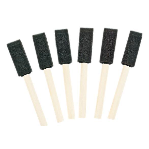 Foam Brushes, Assorted Sizes - 1", 2", 3", 4" (24 Pack) - EconoCrafts