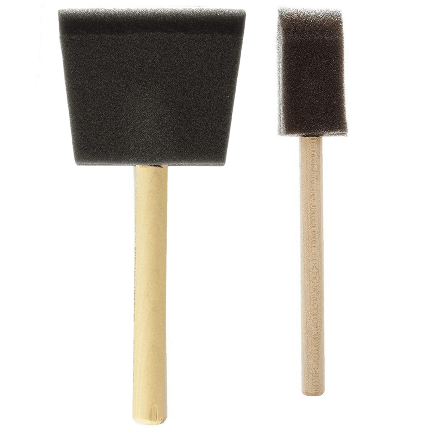 Foam Brushes, Assorted Sizes - 1", 2", 3", 4" (24 Pack) - EconoCrafts