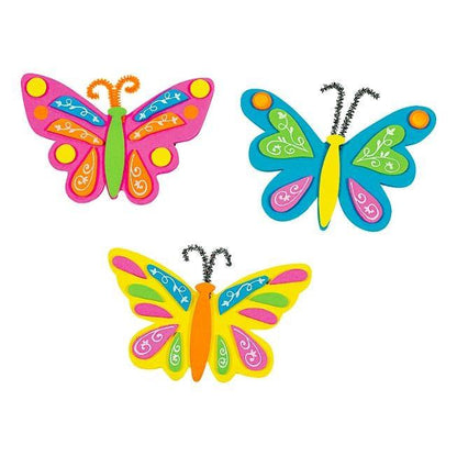 Foam Butterfly Magnet Craft (12 Pack) - EconoCrafts