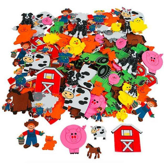 Foam Farm Animal Stickers (500 Pack) - EconoCrafts