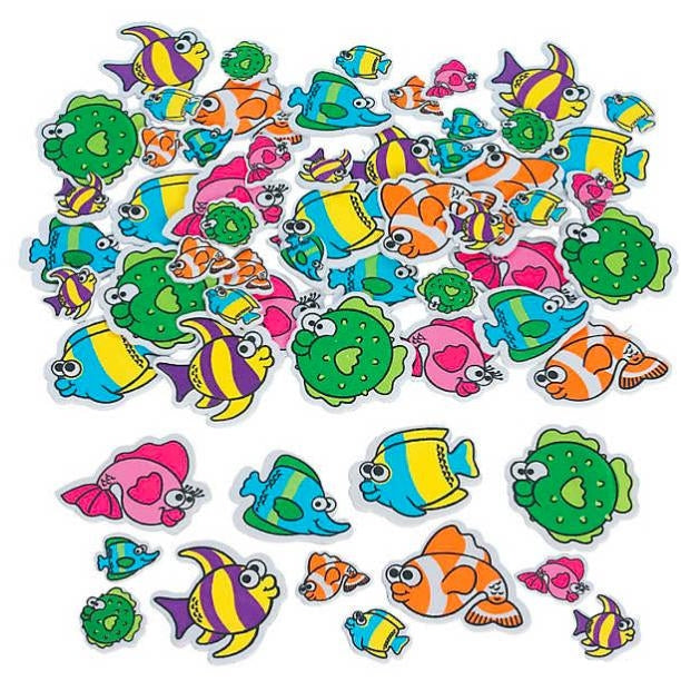 Foam Fish Stickers (500 Pack) - EconoCrafts