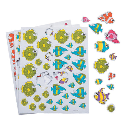 Foam Fish Stickers (500 Pack) - EconoCrafts