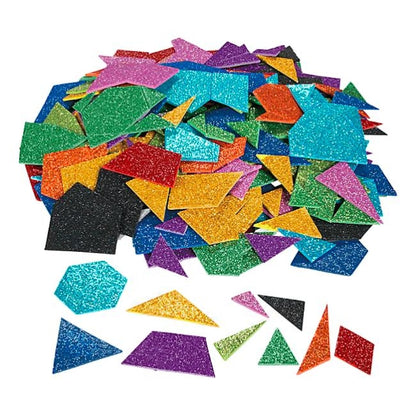 Glitter Mosaic Geometric Stickers (1,000 Pack) - EconoCrafts