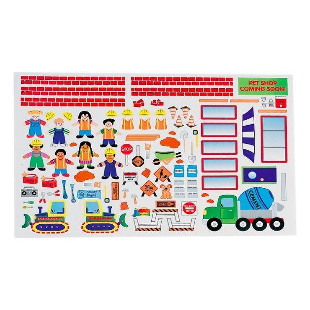 Project Sticker Erector 12 Design Your Own! Giant Construction Site Sticker Scenes – EconoCrafts