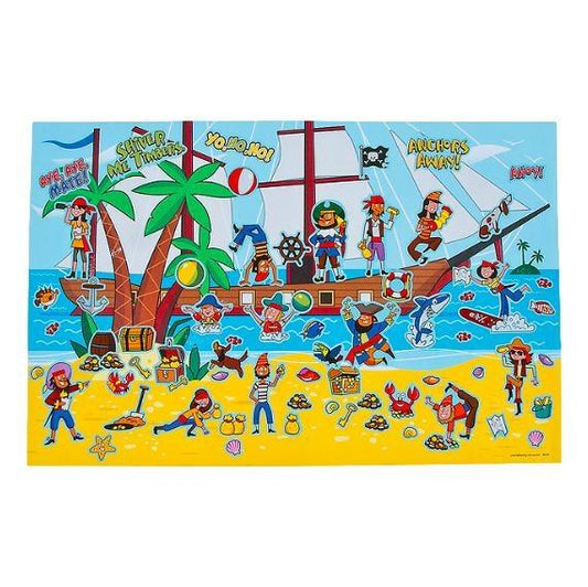 Giant Pirate Ship Sticker Scenes (12 Pack) - EconoCrafts