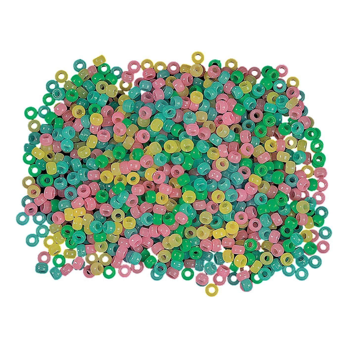 Glow-in-the-Dark Pony Beads (900 Pack) - EconoCrafts