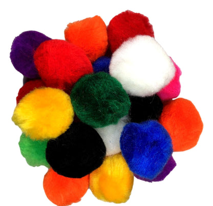 Pom-Poms - Multi, 1 1/2" (50 Pack) - EconoCrafts