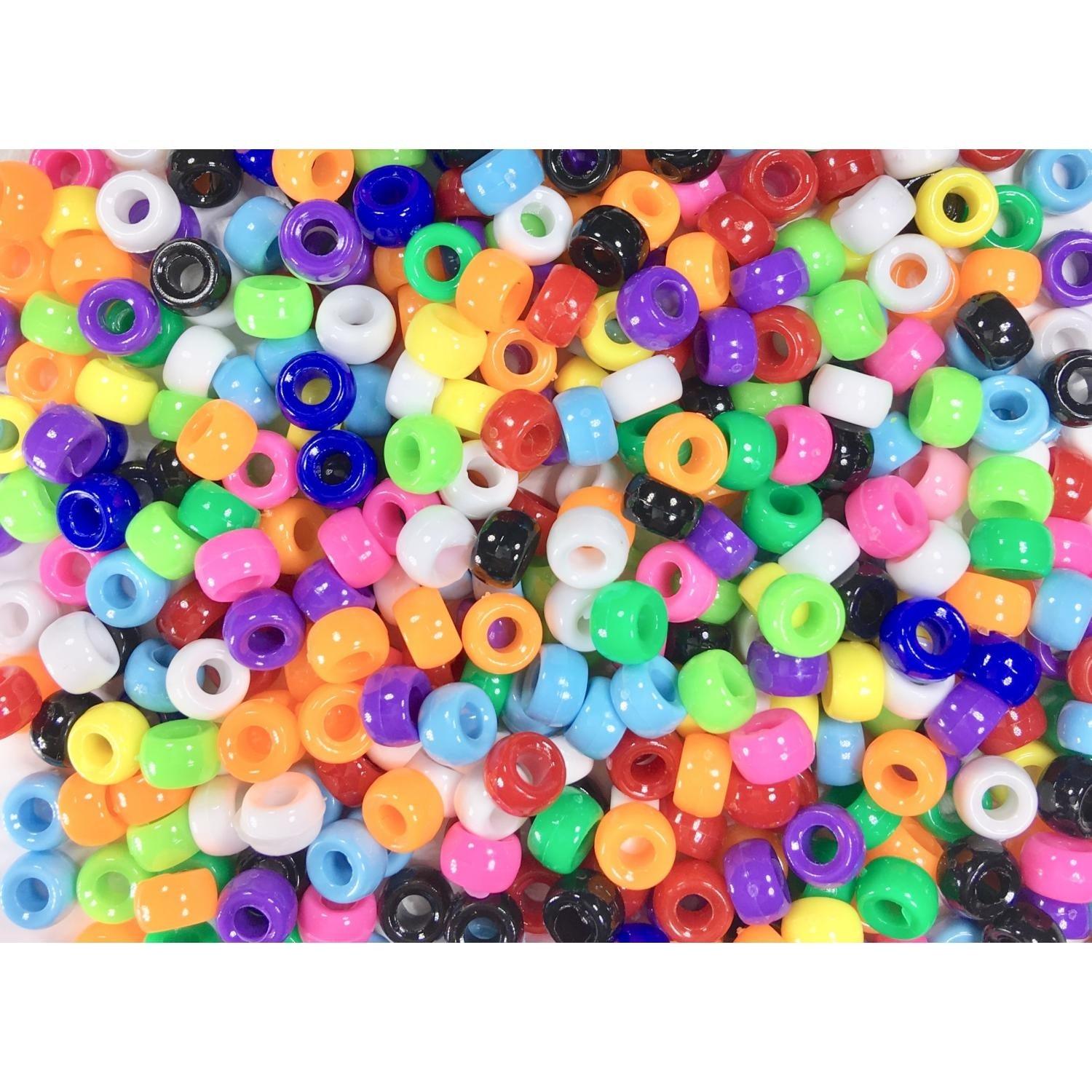 Multicolored Mini Pony Beads (1,000 Pack) - EconoCrafts