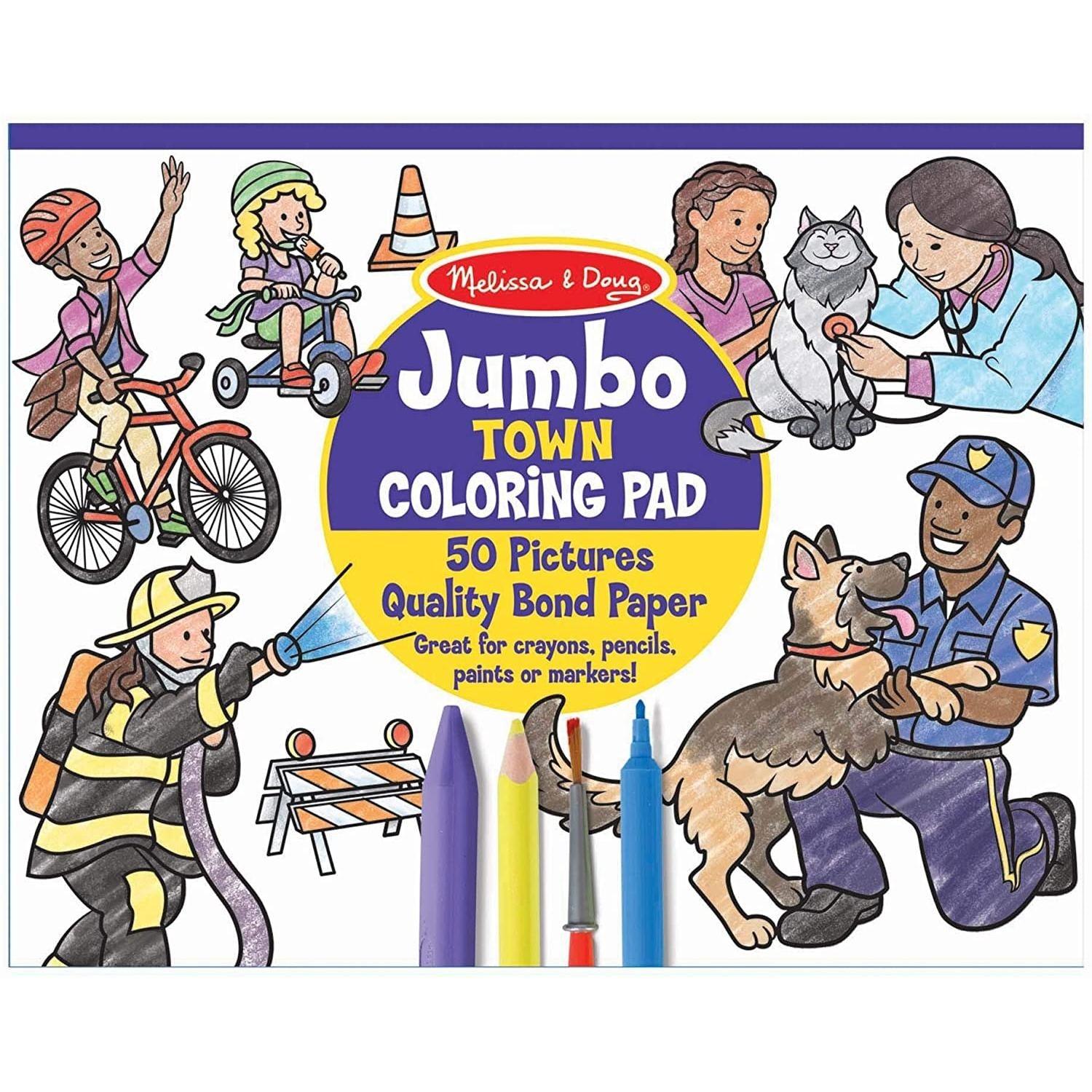 Jumbo Coloring Pad - Town - EconoCrafts