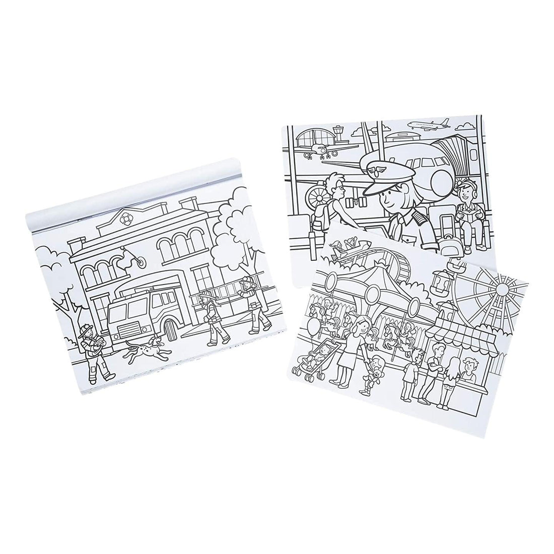 Coloring Pin Pad Jumbo Coloring Pad - Town – EconoCrafts