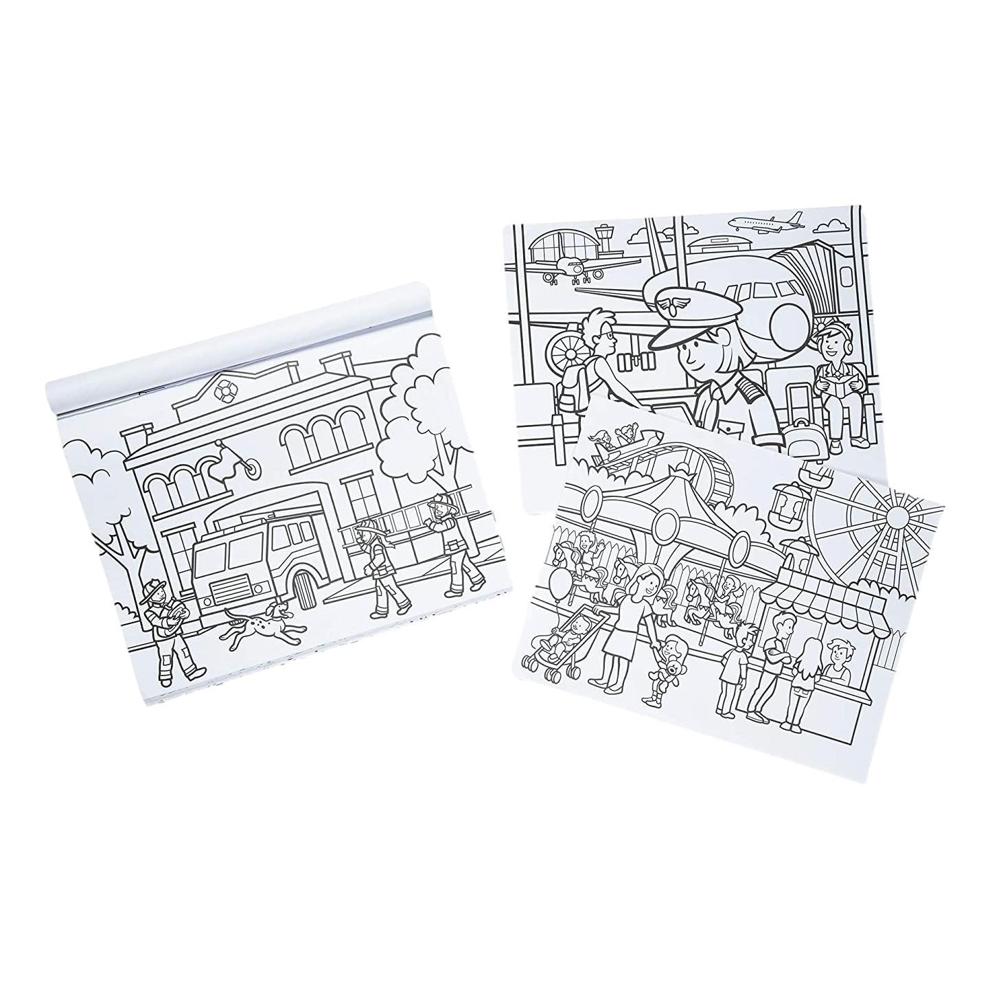 Jumbo Coloring Pad - Town - EconoCrafts