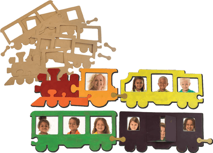 Train Picture Frames (24 Pack) - EconoCrafts