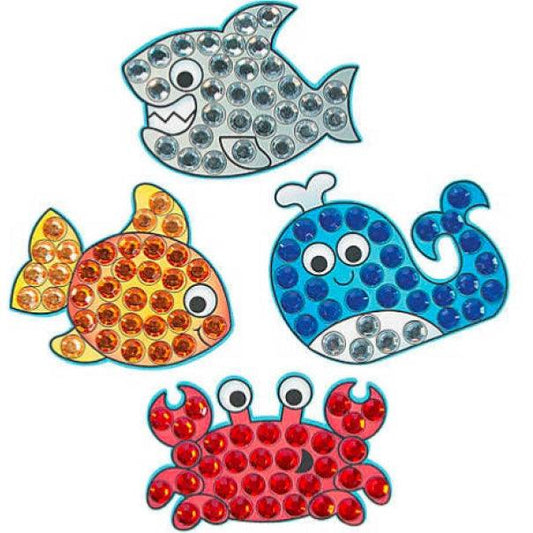 Under the Sea Jewel Mosaic Craft Kit (12 Pack) - EconoCrafts