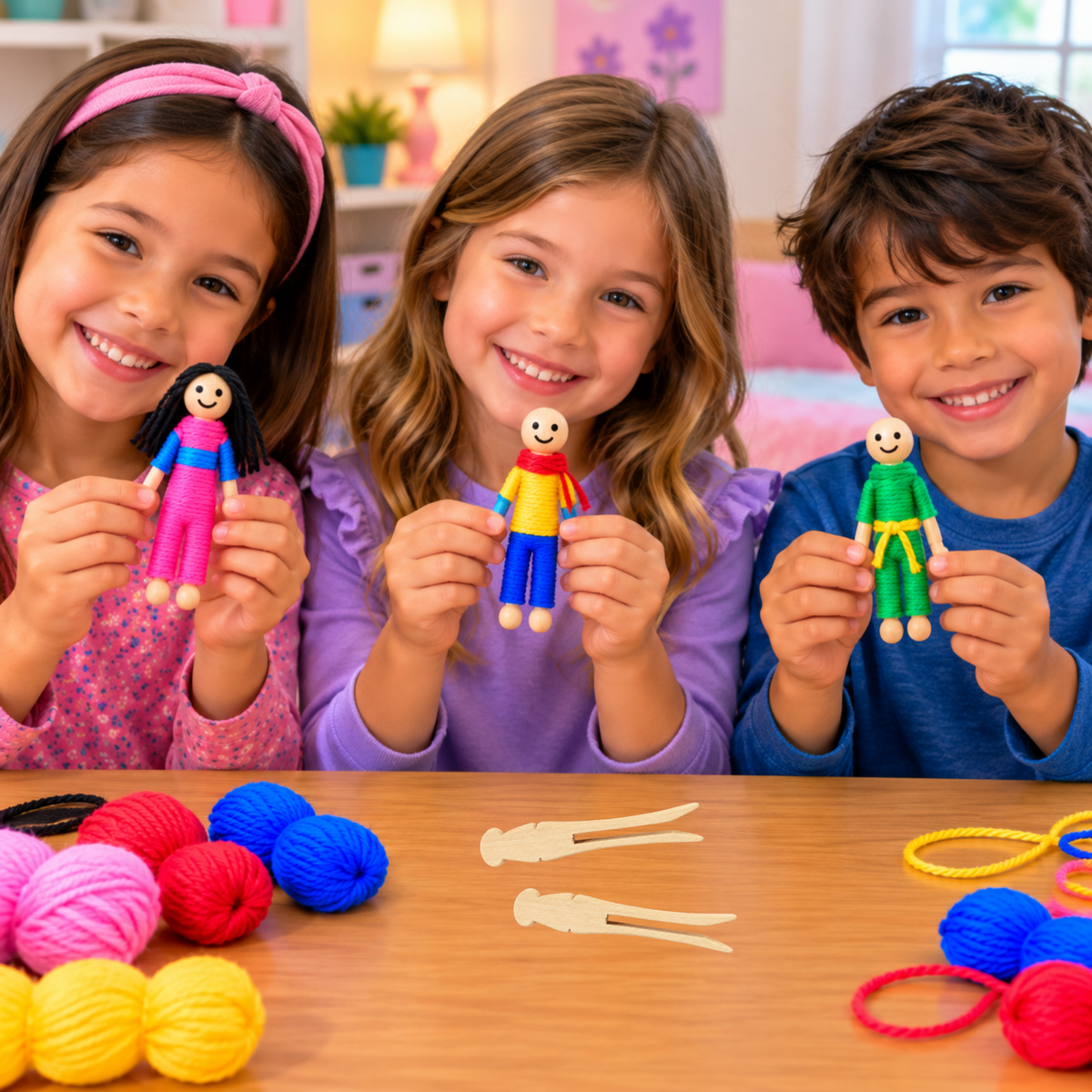 DIY Worry Dolls Craft Kit (48 Pack)