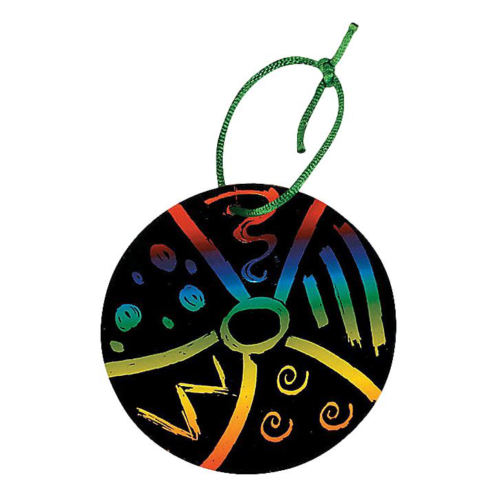 Scratch Art Tropical Ornaments (24 Pack)