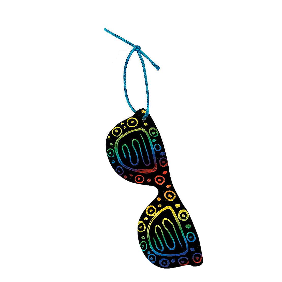 Scratch Art Tropical Ornaments (24 Pack)