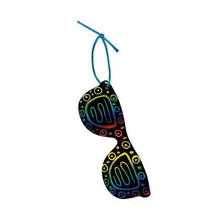 Scratch Art Tropical Ornaments (24 Pack)