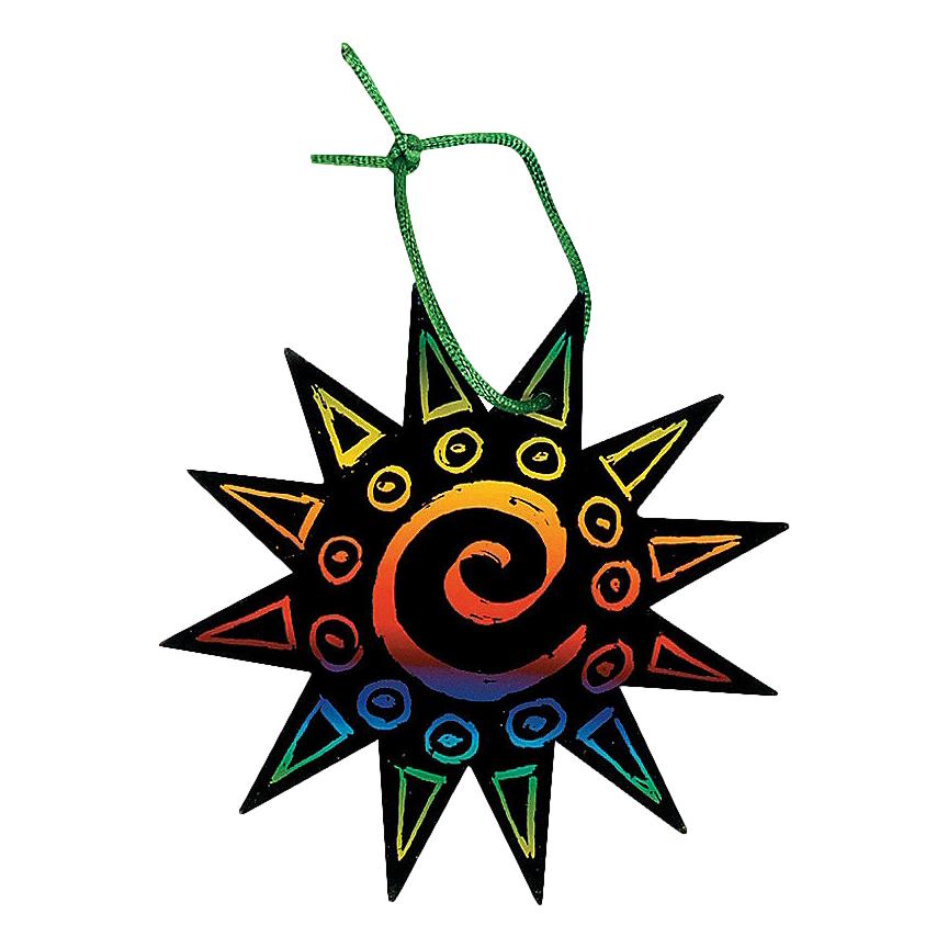 Scratch Art Tropical Ornaments (24 Pack)