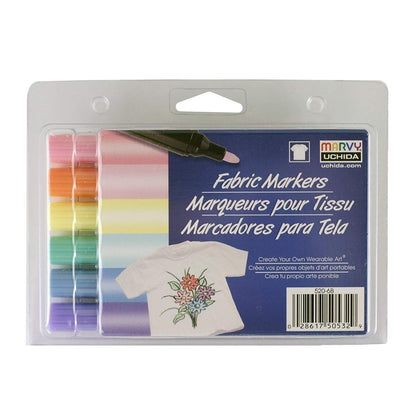 Marvy Fabric Markers - Broad Point - Pastel - EconoCrafts