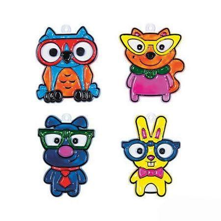 Nerdy Animals Suncatchers (24 Pack) - EconoCrafts