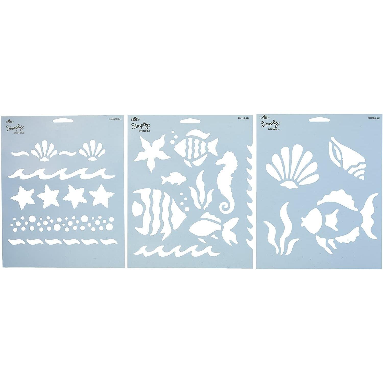 Ocean Life Stencils (Set of 3) – EconoCrafts