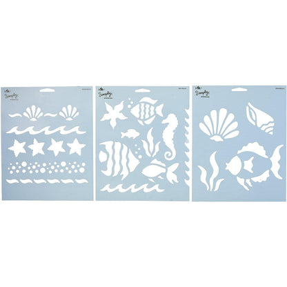 Ocean Life Stencils (Set of 3) - EconoCrafts