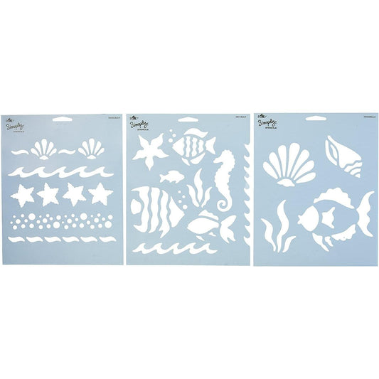 Ocean Life Stencils (Set of 3) - EconoCrafts