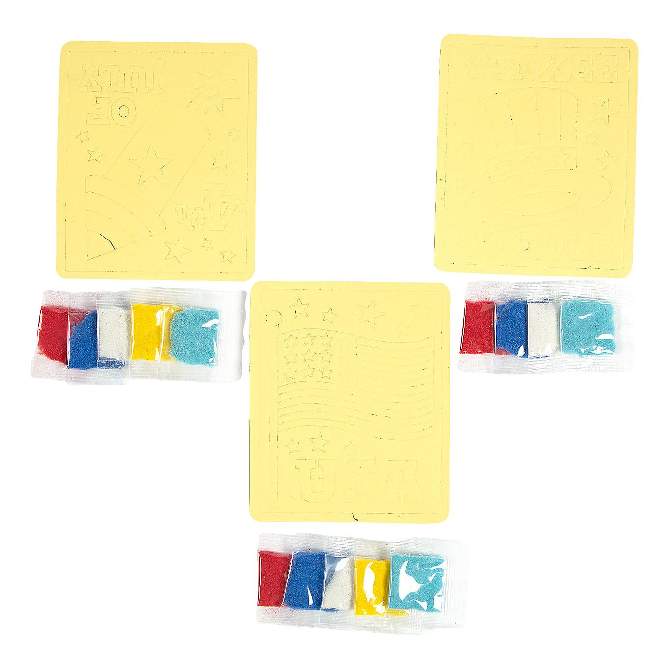 Patriotic Sand Art Pictures (24 Pack)