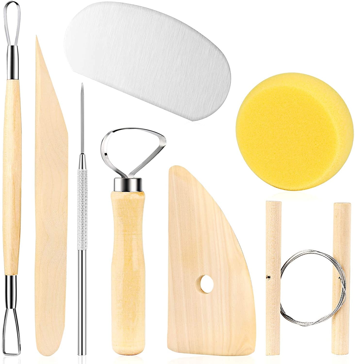 Pottery and Clay Tool Set (Set of 8) - EconoCrafts