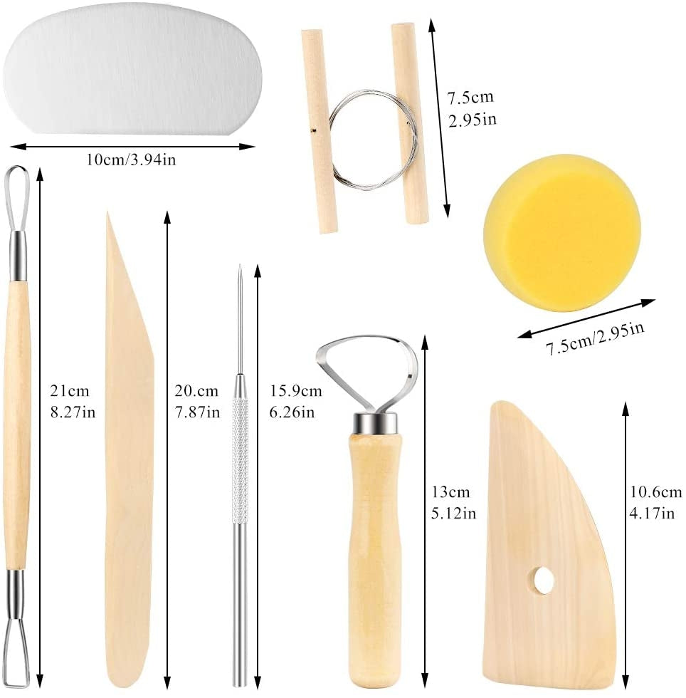 Pottery and Clay Tool Set (Set of 8) - EconoCrafts