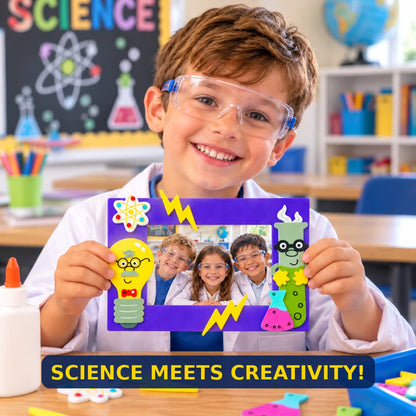 DIY Foam Science Picture Frame Magnet Craft (12 Pack)