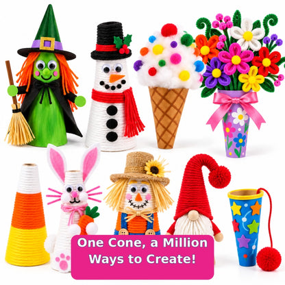 Cardboard Yarn Cones (12 Pack)
