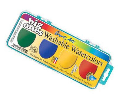Sargent Art Big Ones Washable Watercolor Set - 4 Colors - EconoCrafts