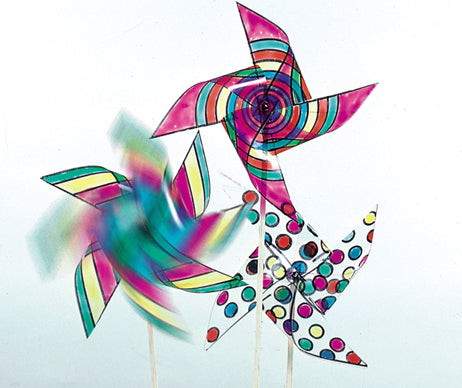 DIY Stained Glass Pinwheels 