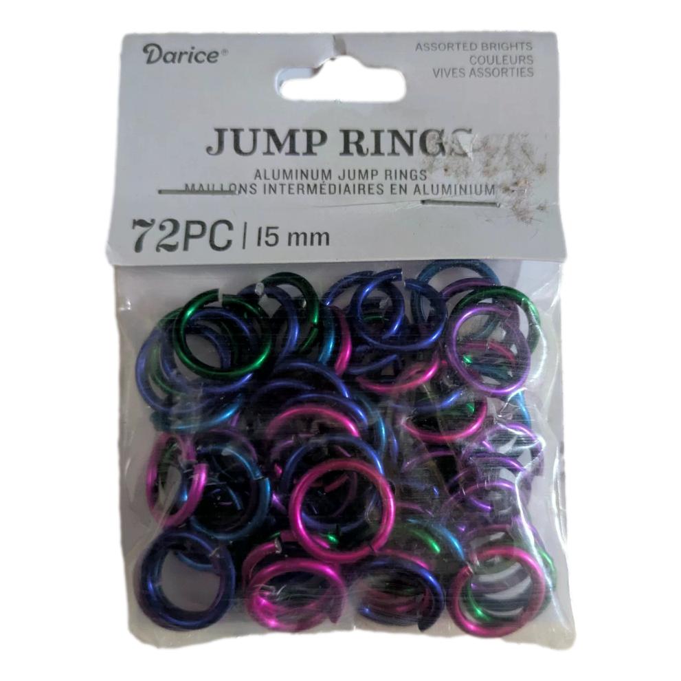 Darice Chain Maille Aluminum Jump Rings - Bright, 18 mm (72 Pack)