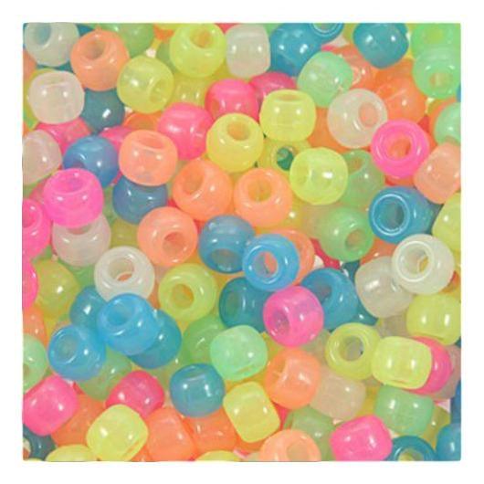 Glow-in-the-Dark Pony Beads (900 Pack) - EconoCrafts