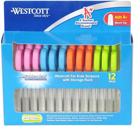 Wescott Blunt Kids Scissors with Anti-Microbial Protection (12 Pack) - EconoCrafts