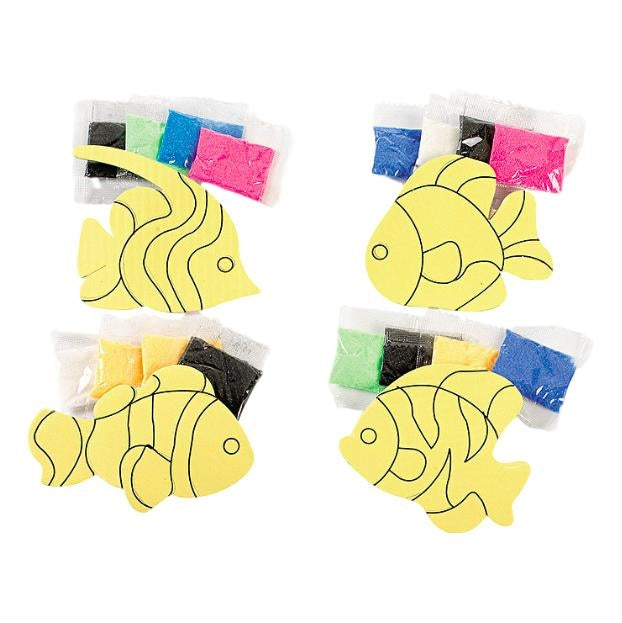 Sand Art Fish Magnets