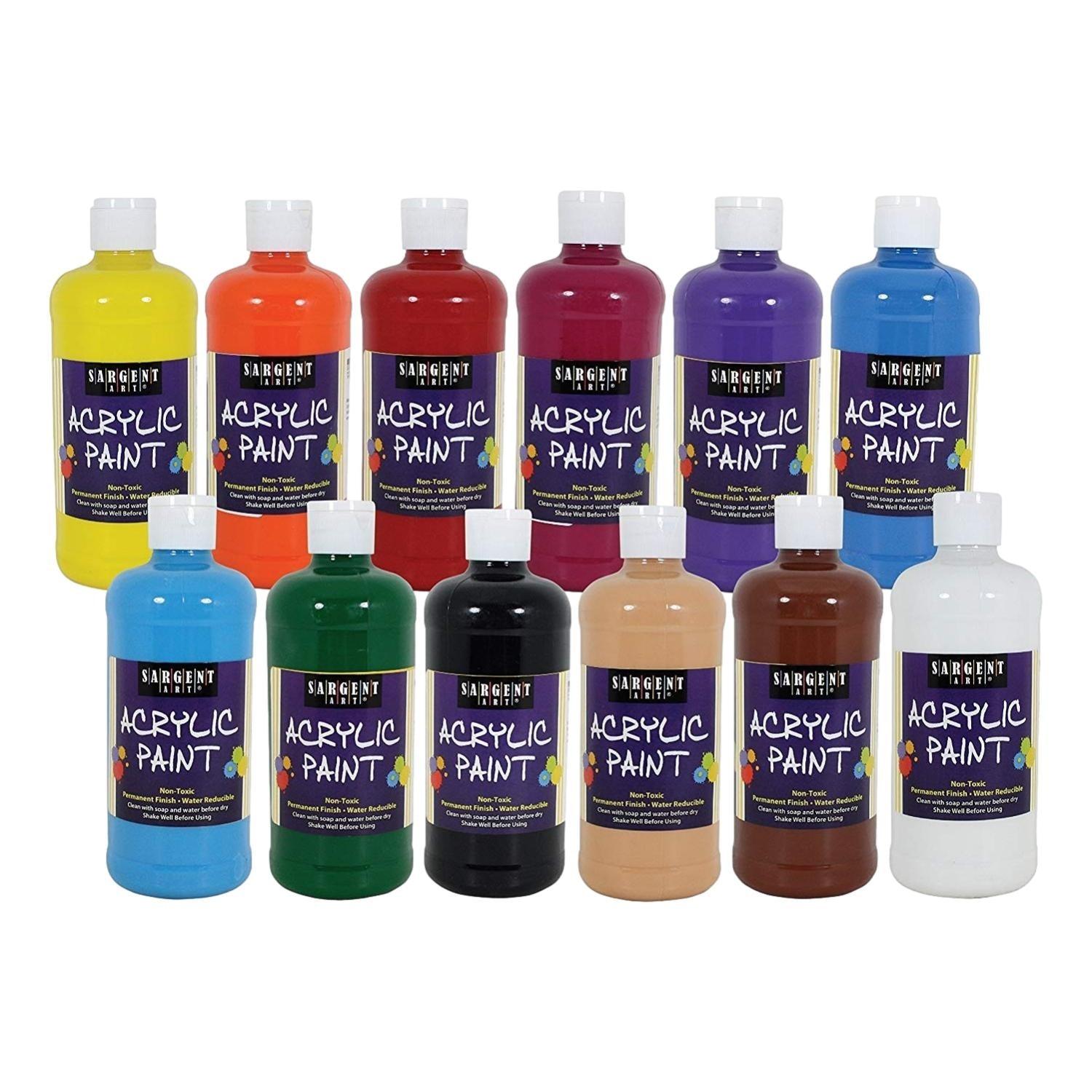 Sargent Art Acrylic Paint - 16 oz (12 Pack) - EconoCrafts