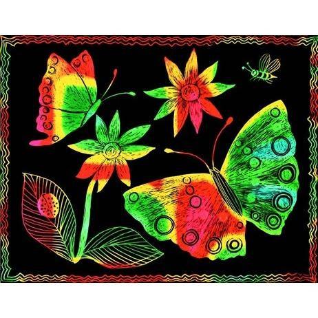 Multi-Color Scratch Art Paper (12 Pack) - EconoCrafts