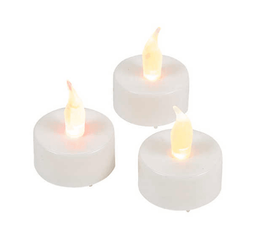 Flameless Battery-Operated Tea Light Candles (12 Pack) - EconoCrafts