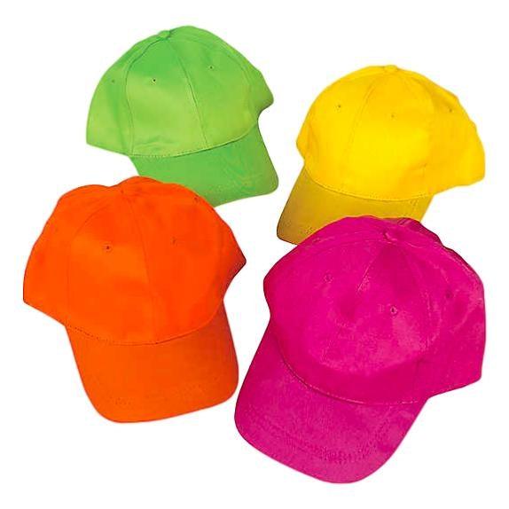 Neon Baseball Caps (12 Pack) - EconoCrafts