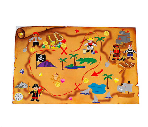 Giant Treasure Map Sticker Scenes (12 Pack) - EconoCrafts