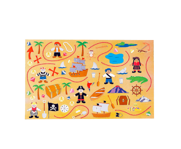 Giant Treasure Map Sticker Scenes (12 Pack) - EconoCrafts